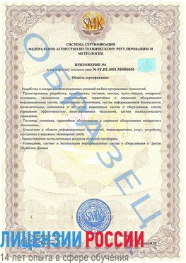 Образец сертификата соответствия (приложение) Ачинск Сертификат ISO 27001